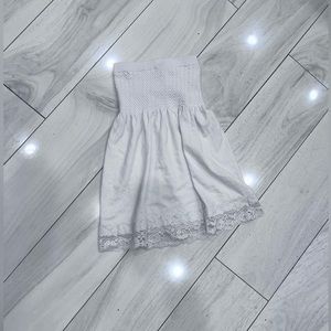 Long white  flowy tube top